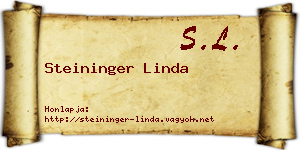 Steininger Linda névjegykártya