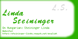 linda steininger business card